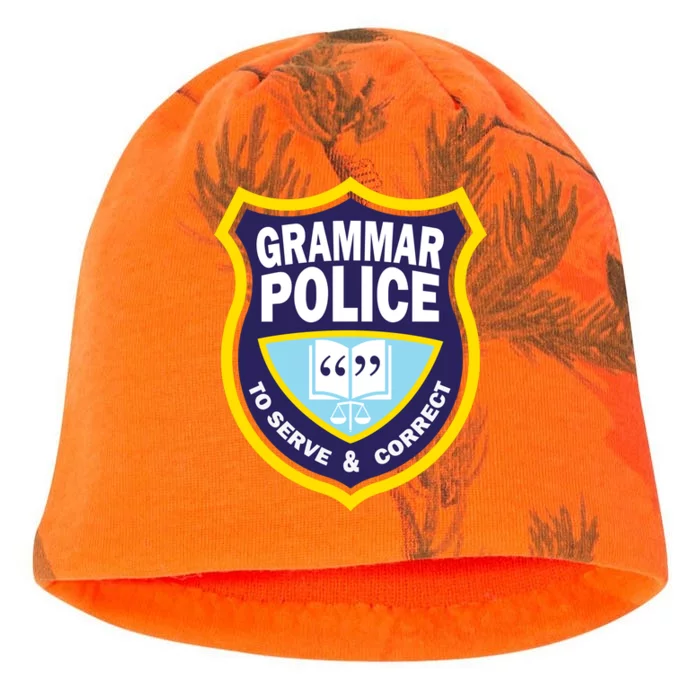 Grammar Police Badge Kati - Camo Knit Beanie