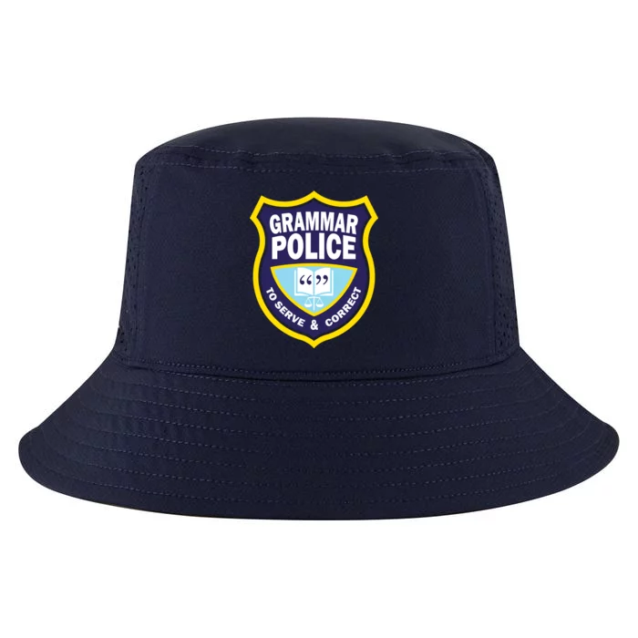 Grammar Police Badge Cool Comfort Performance Bucket Hat