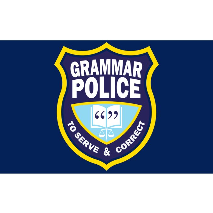 Grammar Police Badge Bumper Sticker