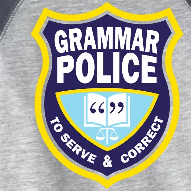 Grammar Police Badge Toddler Fine Jersey T-Shirt