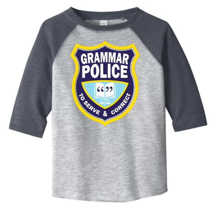 Grammar Police Badge Toddler Fine Jersey T-Shirt