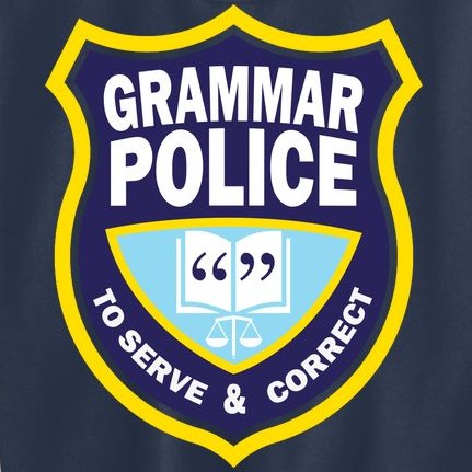 Grammar Police Badge Kids Sweatshirt