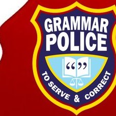 Grammar Police Badge Tree Ornament