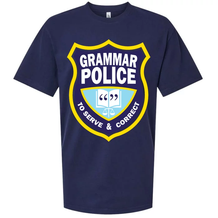 Grammar Police Badge Sueded Cloud Jersey T-Shirt