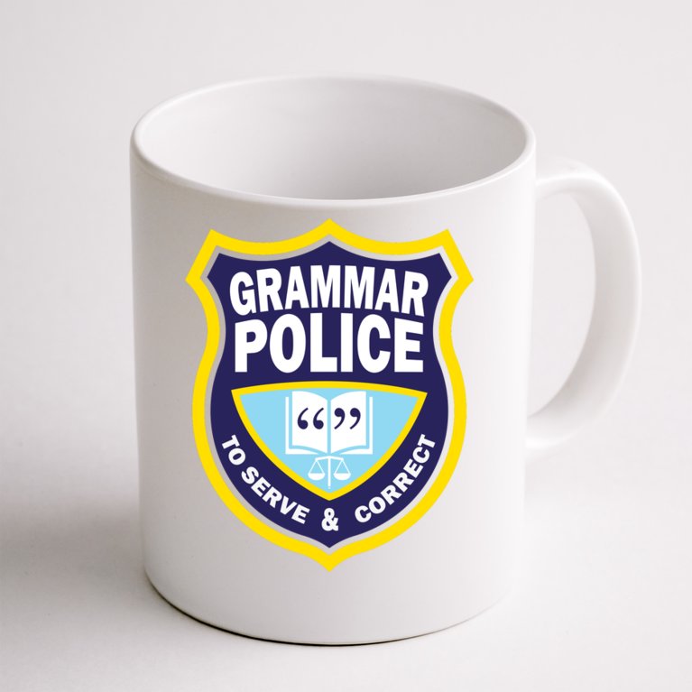 Grammar Police Badge Coffee Mug