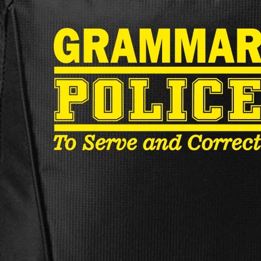 Grammar Police To Serve and Correct City Backpack