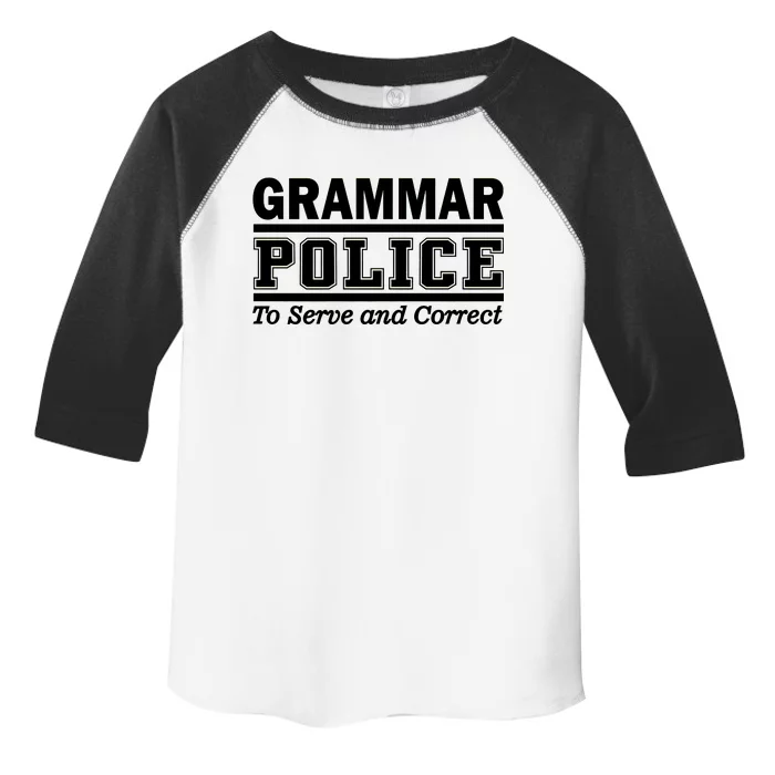 Grammar Police To Serve and Correct Toddler Fine Jersey T-Shirt