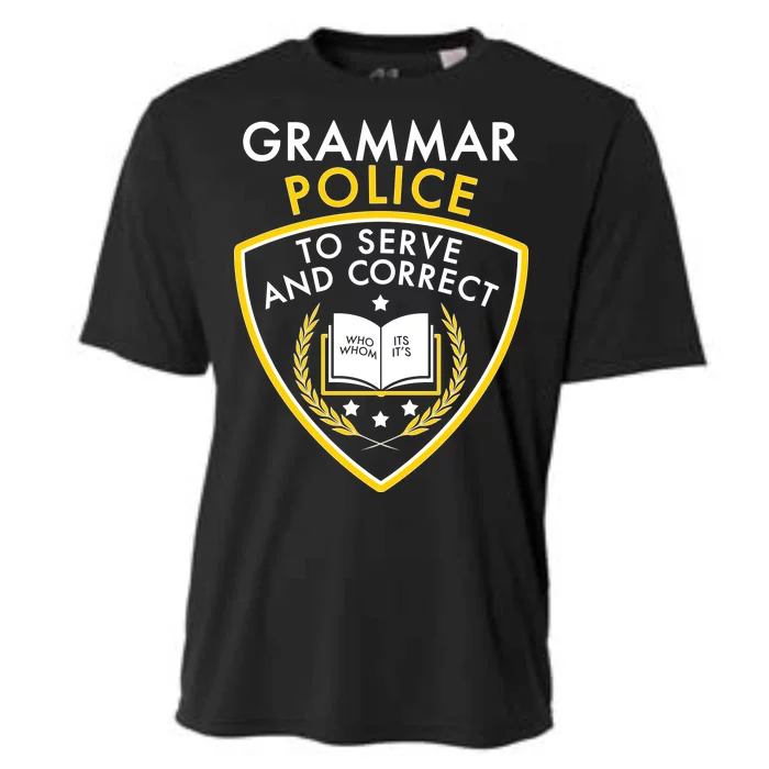 Grammar Police To Serve And Correct Funny Cooling Performance Crew T-Shirt