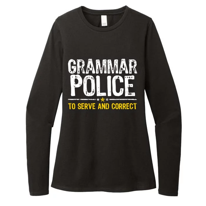 Grammar Police To Serve And Correct Funny Meme Womens CVC Long Sleeve Shirt