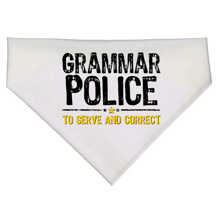 Grammar Police To Serve And Correct Funny Meme USA-Made Doggie Bandana