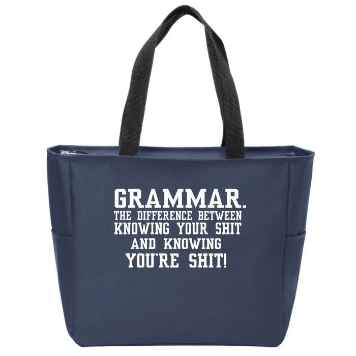 GRAMMAR The Differences Zip Tote Bag