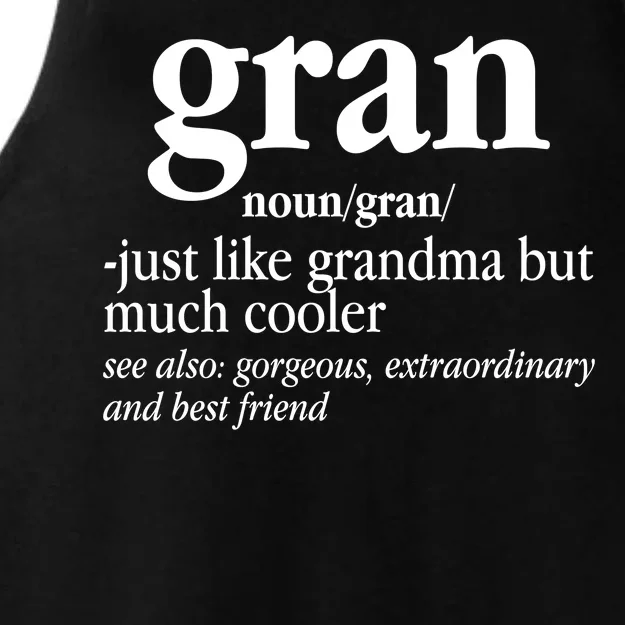 Gran Funny Definition Grandmother Ladies Tri-Blend Wicking Tank