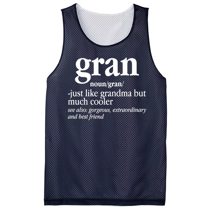 Gran Funny Definition Grandmother Mesh Reversible Basketball Jersey Tank