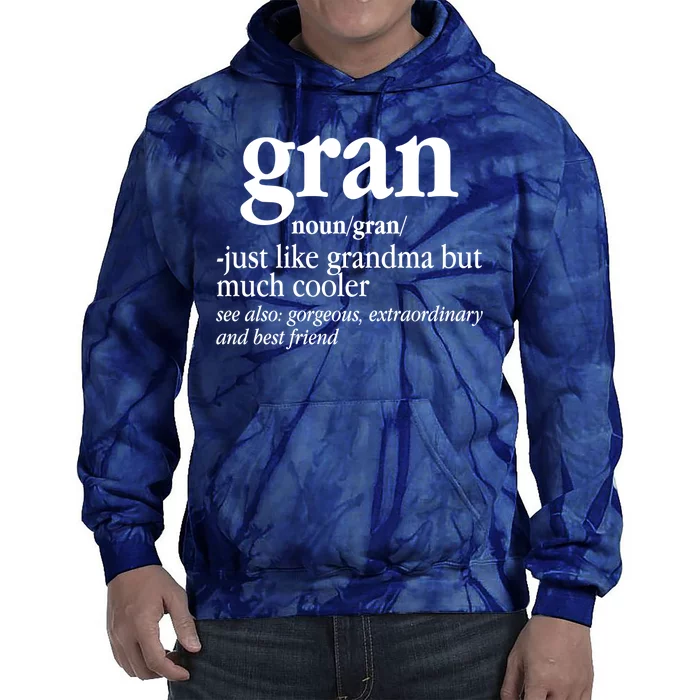 Gran Funny Definition Grandmother Tie Dye Hoodie