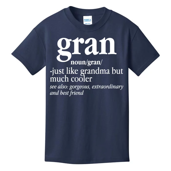 Gran Funny Definition Grandmother Kids T-Shirt