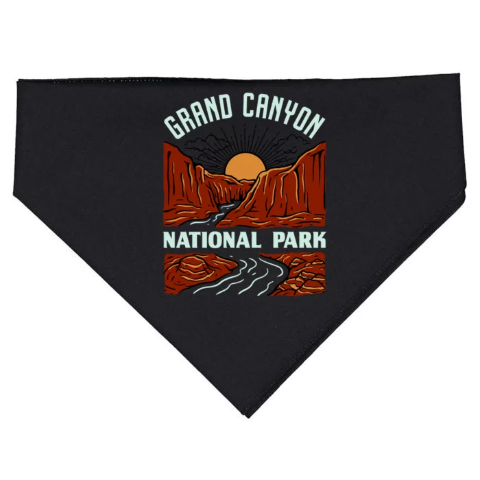 Grand Canyon National Park Illustration USA-Made Doggie Bandana