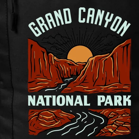 Grand Canyon National Park Illustration Daily Commute Backpack