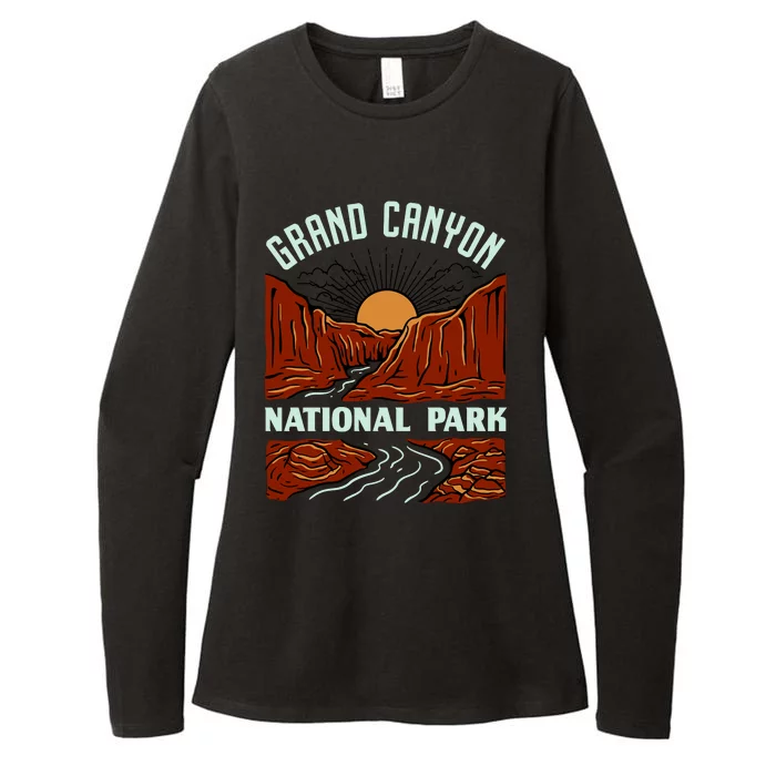 Grand Canyon National Park Illustration Womens CVC Long Sleeve Shirt