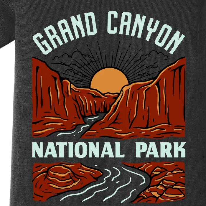 Grand Canyon National Park Illustration Baby Bodysuit