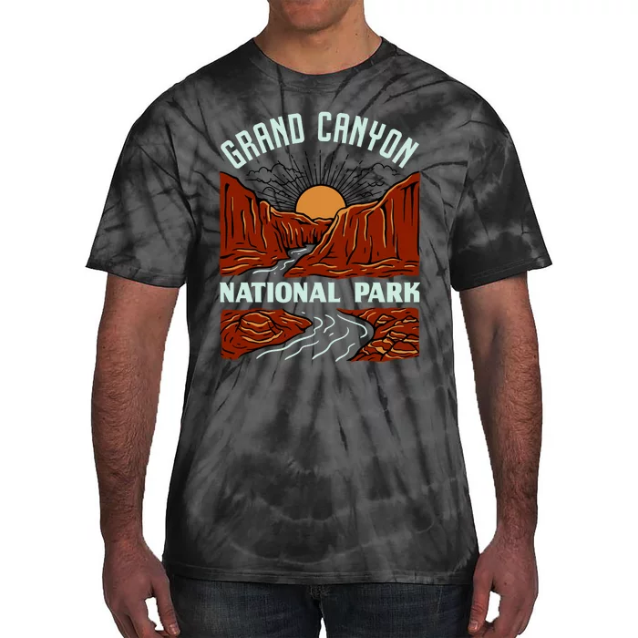 Grand Canyon National Park Illustration Tie-Dye T-Shirt