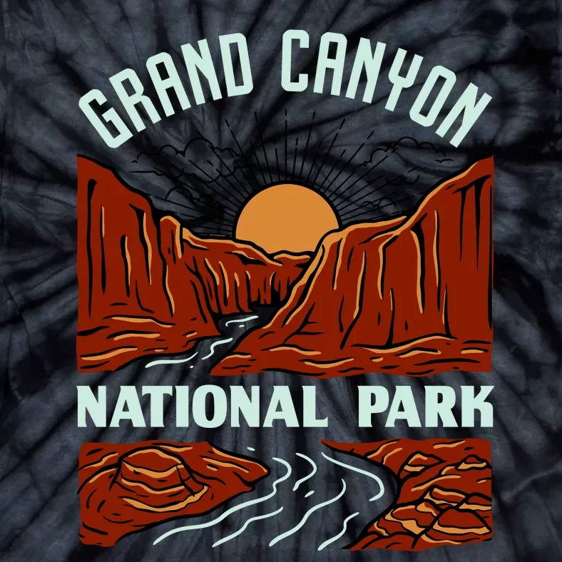 Grand Canyon National Park Illustration Tie-Dye T-Shirt