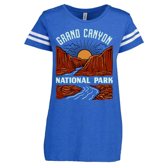 Grand Canyon National Park Illustration Enza Ladies Jersey Football T-Shirt