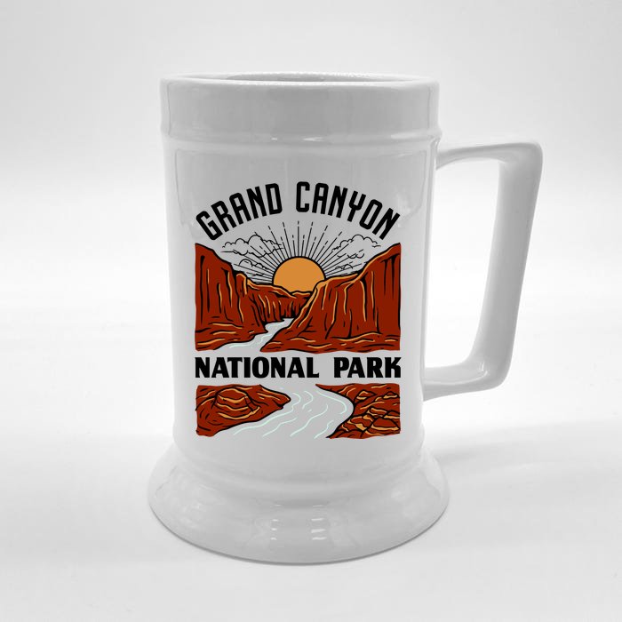 Grand Canyon National Park Illustration Front & Back Beer Stein