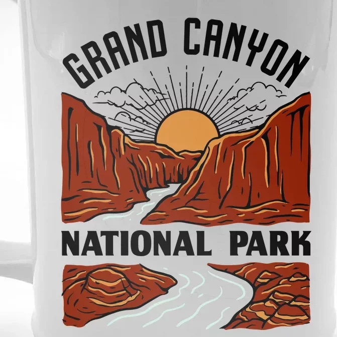 Grand Canyon National Park Illustration Front & Back Beer Stein