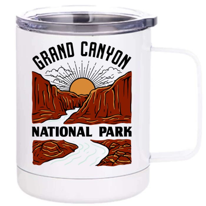 Grand Canyon National Park Illustration Front & Back 12oz Stainless Steel Tumbler Cup