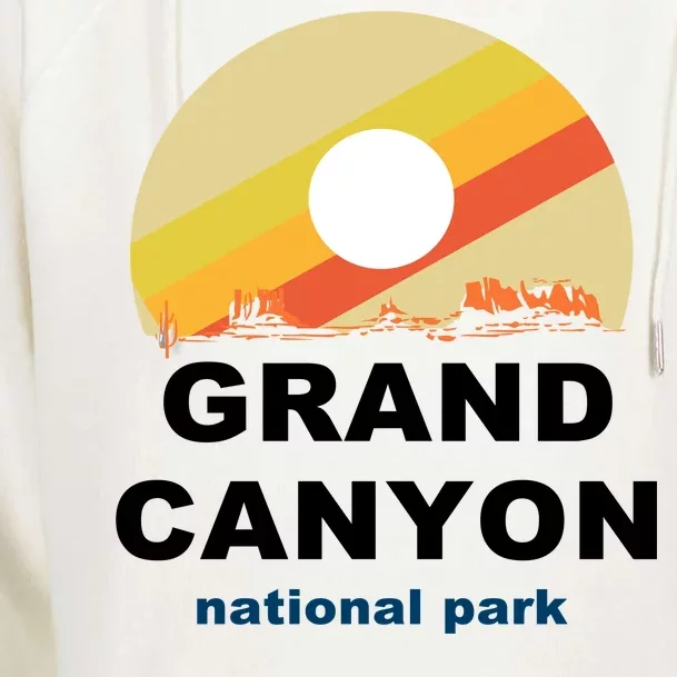 Grand Canyon National Park Retro Logo Womens Funnel Neck Pullover Hood