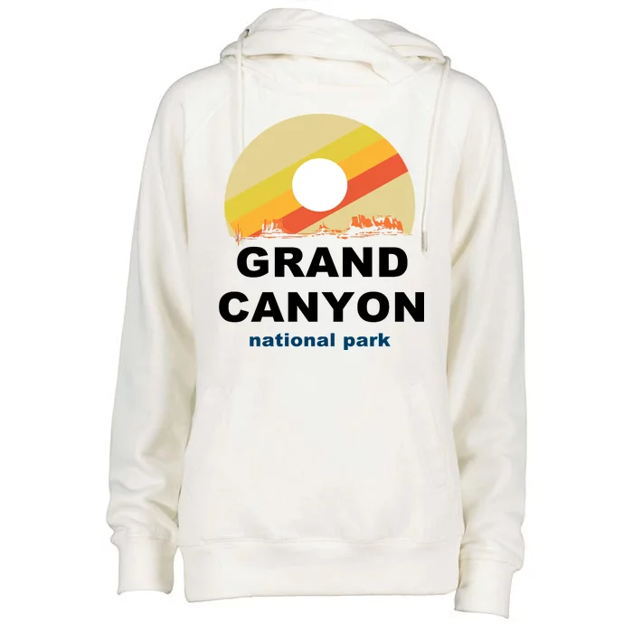 Grand Canyon National Park Retro Logo Womens Funnel Neck Pullover Hood