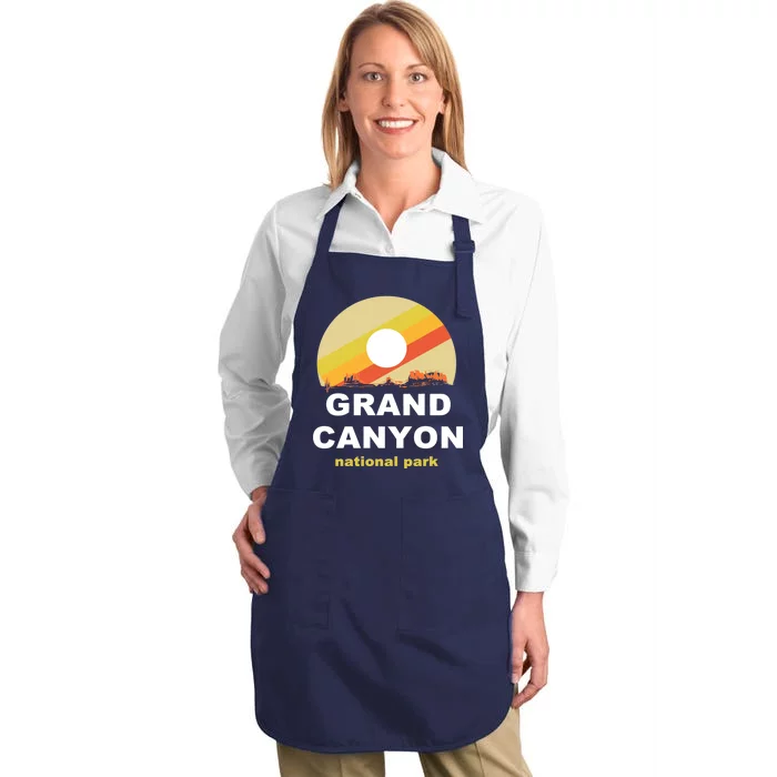 Grand Canyon National Park Retro Logo Full-Length Apron With Pocket