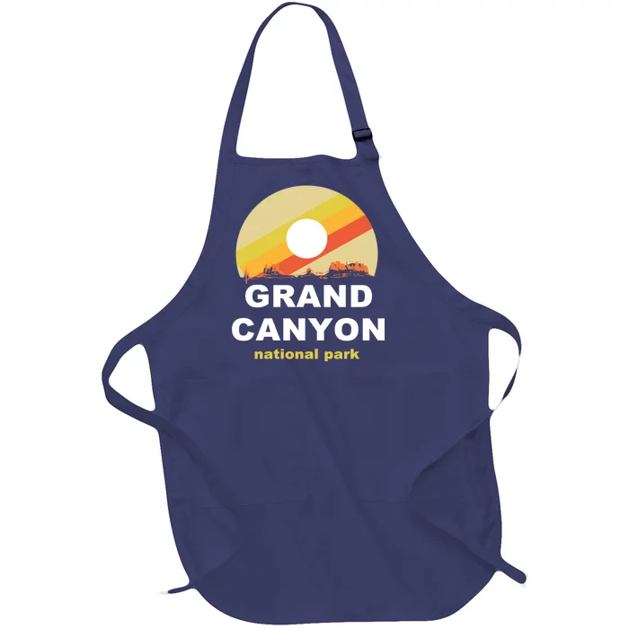 Grand Canyon National Park Retro Logo Full-Length Apron With Pocket