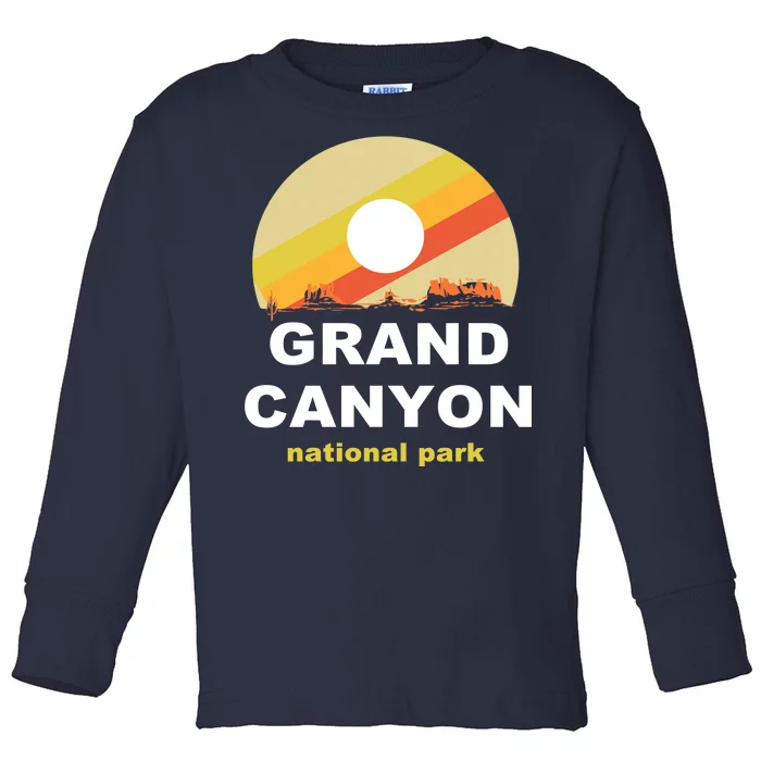 Grand Canyon National Park Retro Logo Toddler Long Sleeve Shirt