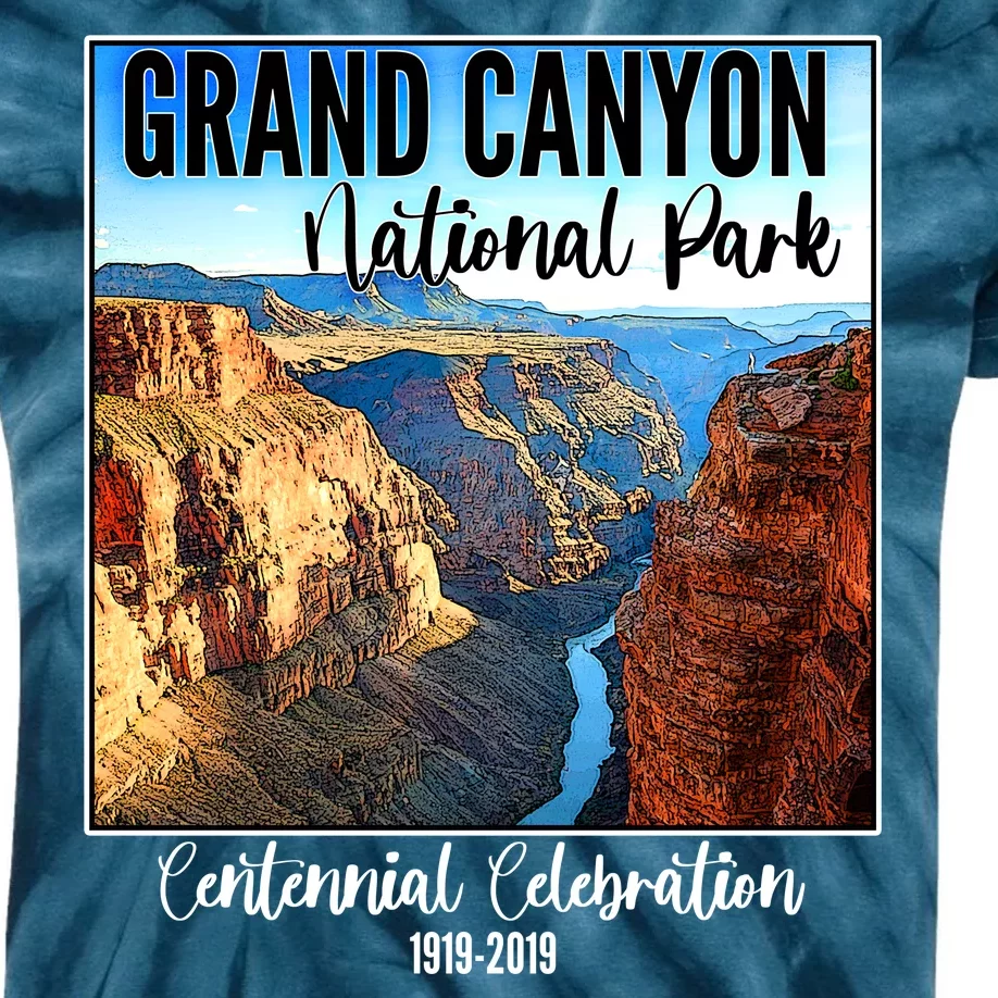 Grand Canyon National Parks Centennial Celebration Kids Tie-Dye T-Shirt