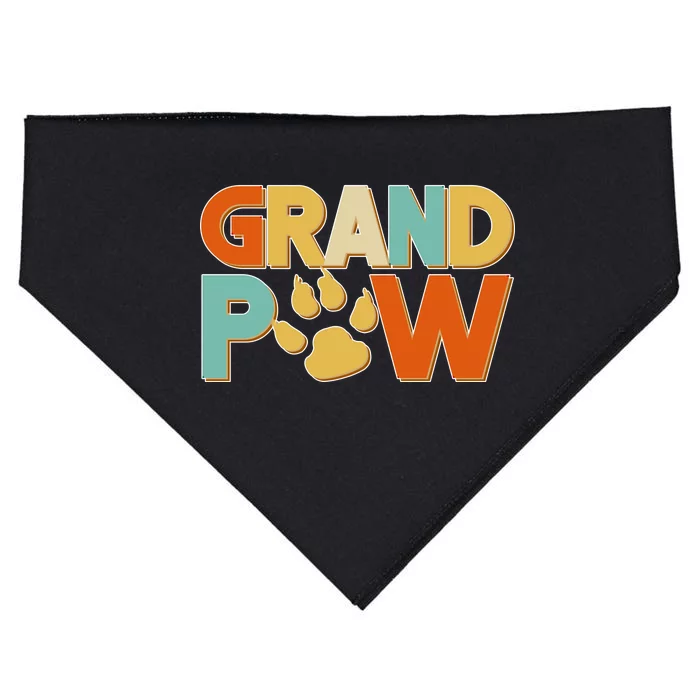 Grand Paw Funny Dog Grandpa USA-Made Doggie Bandana