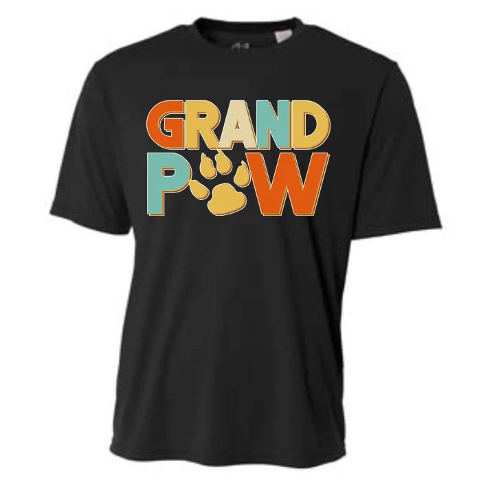 Grand Paw Funny Dog Grandpa Cooling Performance Crew T-Shirt