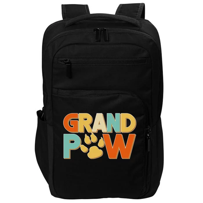 Grand Paw Funny Dog Grandpa Impact Tech Backpack