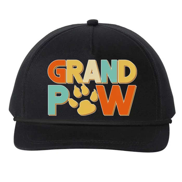 Grand Paw Funny Dog Grandpa Snapback Five-Panel Rope Hat