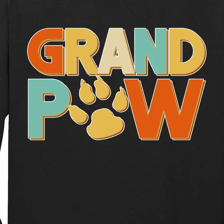 Grand Paw Funny Dog Grandpa Tall Long Sleeve T-Shirt