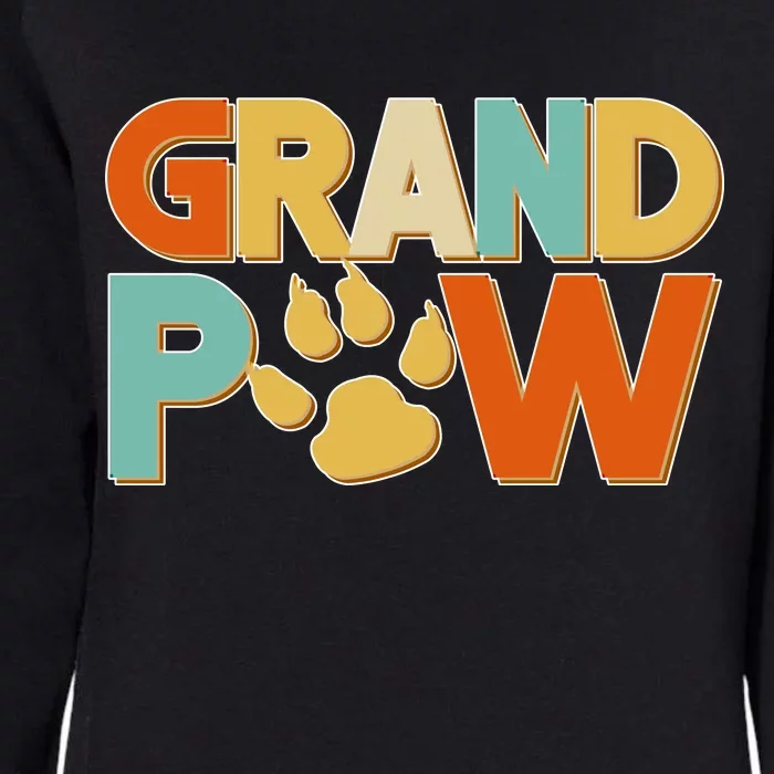 Grand Paw Funny Dog Grandpa Womens California Wash Sweatshirt