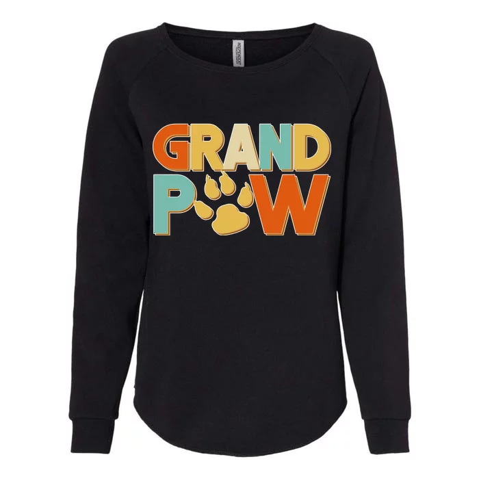 Grand Paw Funny Dog Grandpa Womens California Wash Sweatshirt