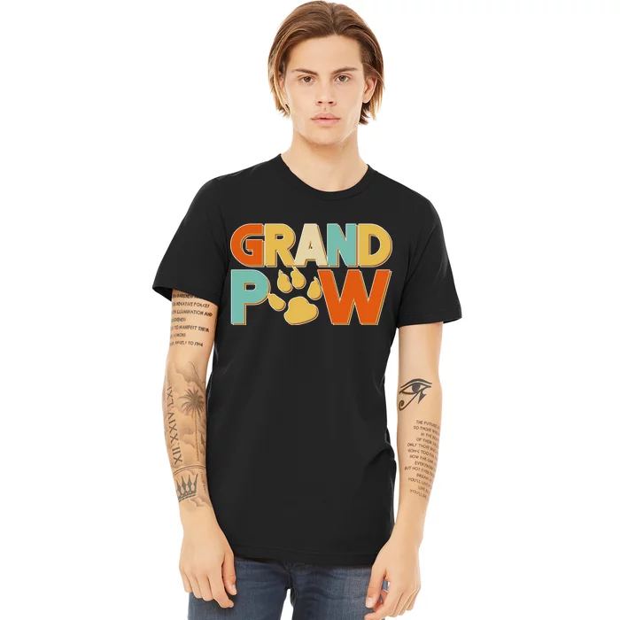 Grand Paw Funny Dog Grandpa Premium T-Shirt