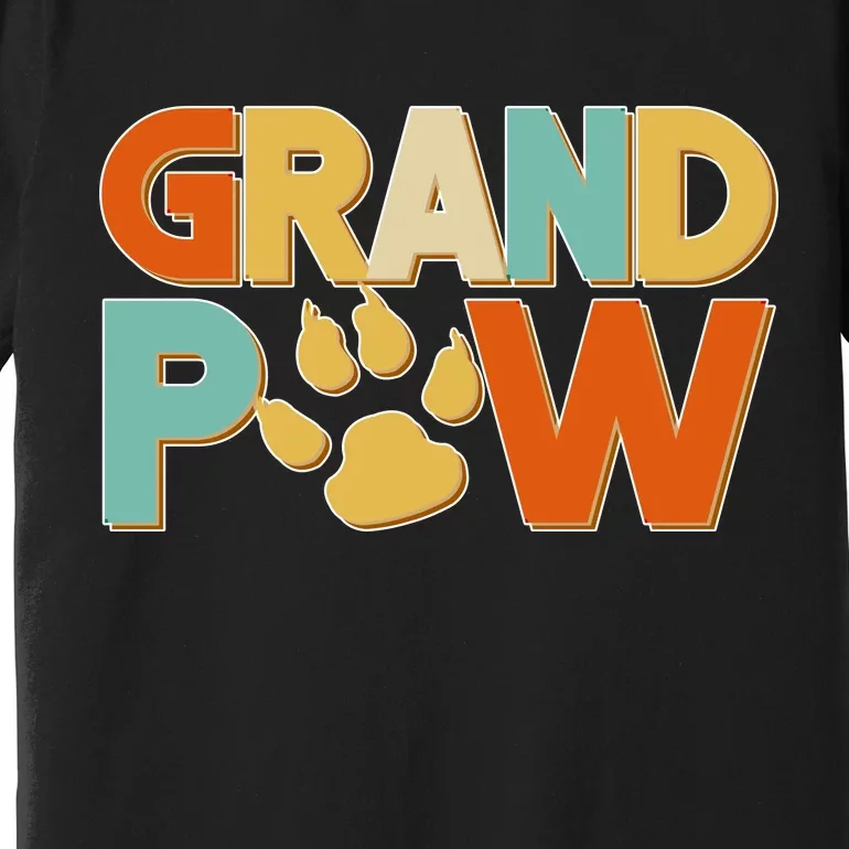 Grand Paw Funny Dog Grandpa Premium T-Shirt