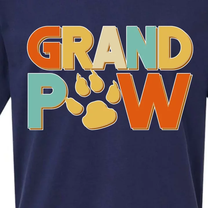 Grand Paw Funny Dog Grandpa Sueded Cloud Jersey T-Shirt