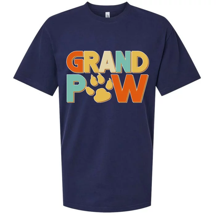 Grand Paw Funny Dog Grandpa Sueded Cloud Jersey T-Shirt