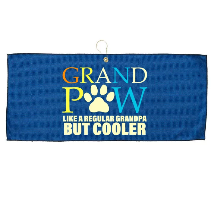 Grand Paw Like A Regular Grandpa But Cooler Large Microfiber Waffle Golf Towel