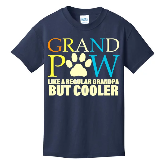 Grand Paw Like A Regular Grandpa But Cooler Kids T-Shirt