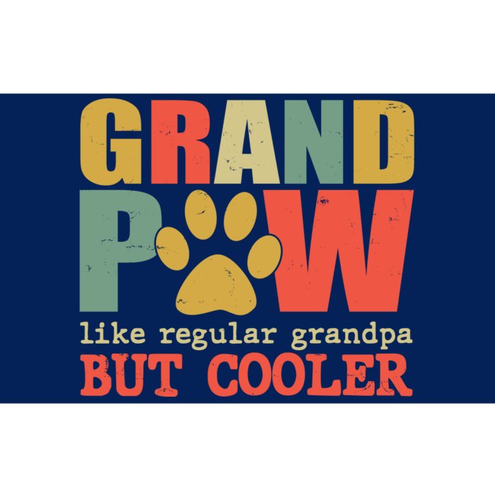 Grand Paw Like A Regular Grandpa But Cooler Vintage Bumper Sticker