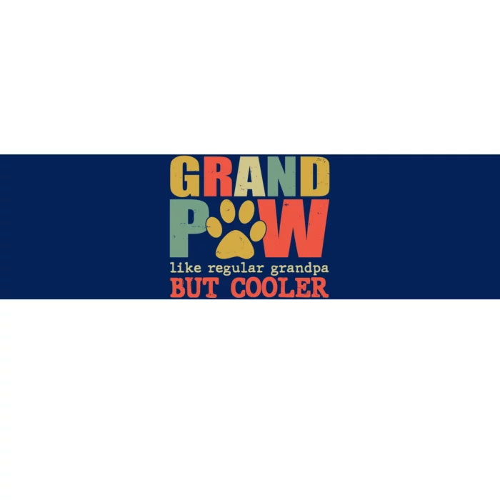 Grand Paw Like A Regular Grandpa But Cooler Vintage Bumper Sticker